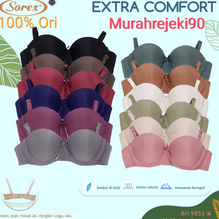 BH SOREX 9853 BRA BERKAWAT CUP KECIL BUSA SEDANG ORIGINAL TERBARU