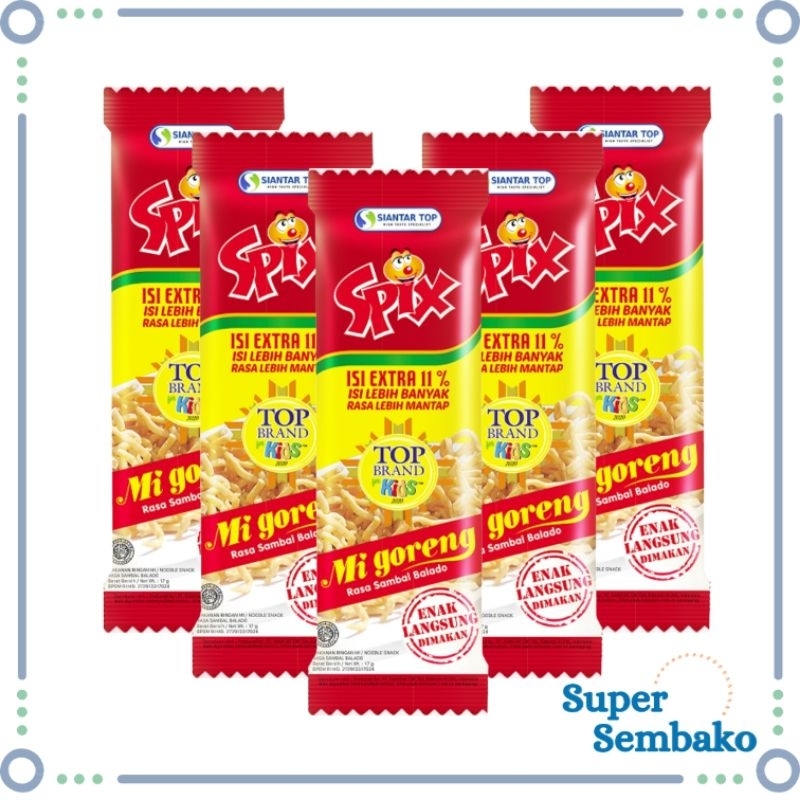 

SNACK MIE GORENG KERING SPIX RENCENG ISI 10 PCS BUNGKUS