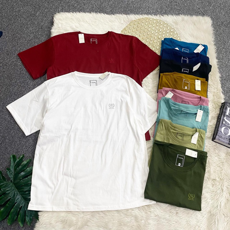 Kaos TZZone Bigsize Polos LENGAN PENDEK Kaos Polos Original Logo Bordir Unisex Kaos Tzone Bigsize