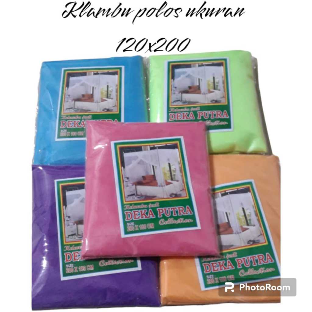 kelambu polos tidur high quality / kelambu anti nyamuk polos tebal ukuran 120x200
