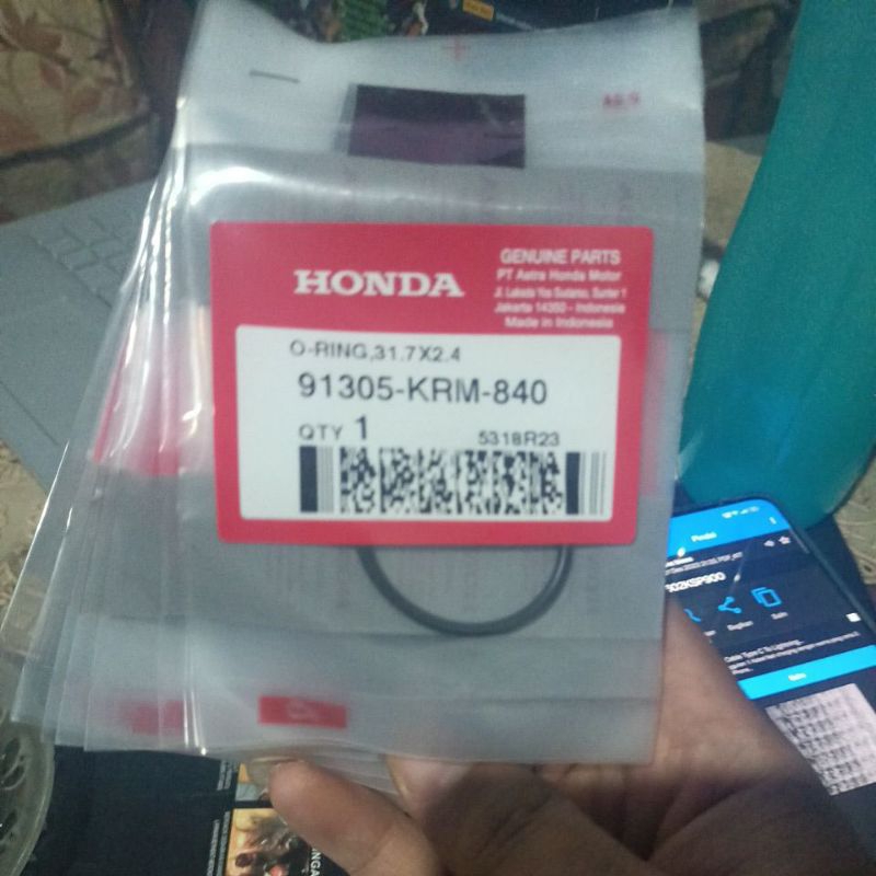 91305KRM840 Oring Tutup Bak Magnet MP Megapro Mono Verza CRF