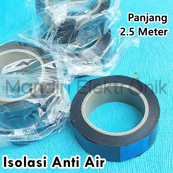 Isolasi Anti Air 2.5 Meter Isolasi Satelit Submersible Tape - Isolasi Lakban Kabel Pompa Air Anti Ai