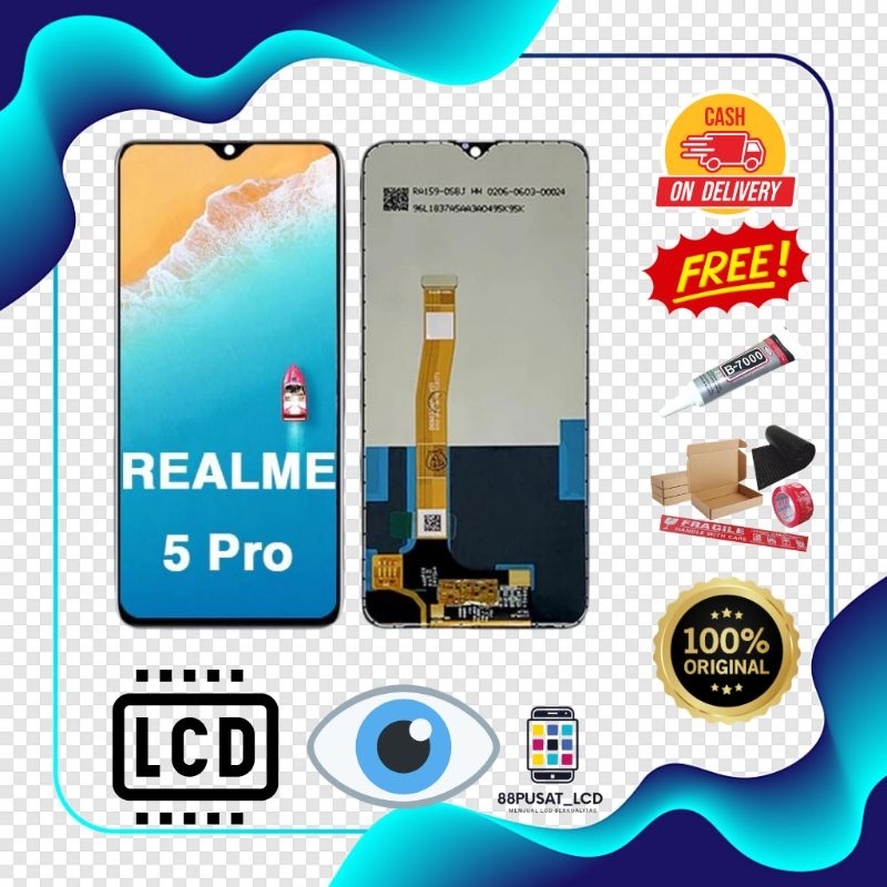 LCD FULLSET REALME 5PRO / REALME Q ORIGINAL COMPLETE TOUCHSCREEN LCD