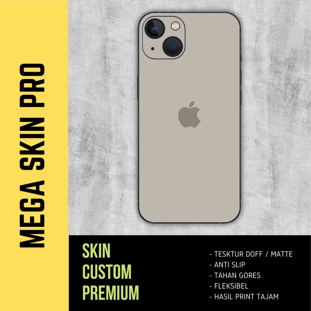 Skin STICKER Iphone 13 Reguler Full body - isi 2 buah - titanium series