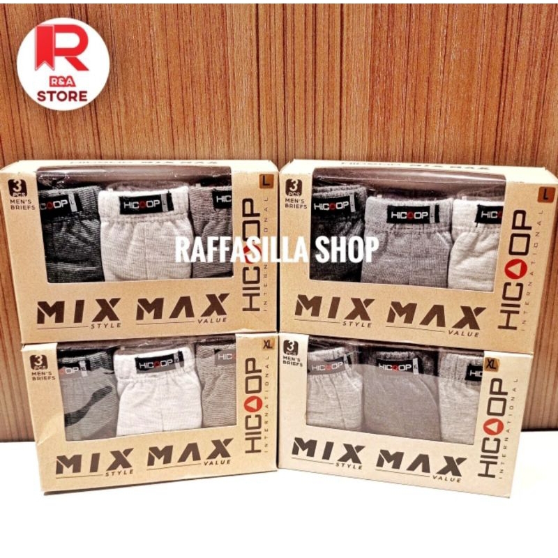 Celana Dalam Pria Hicoop MIX MAX isi 3 Pcs Men Brief