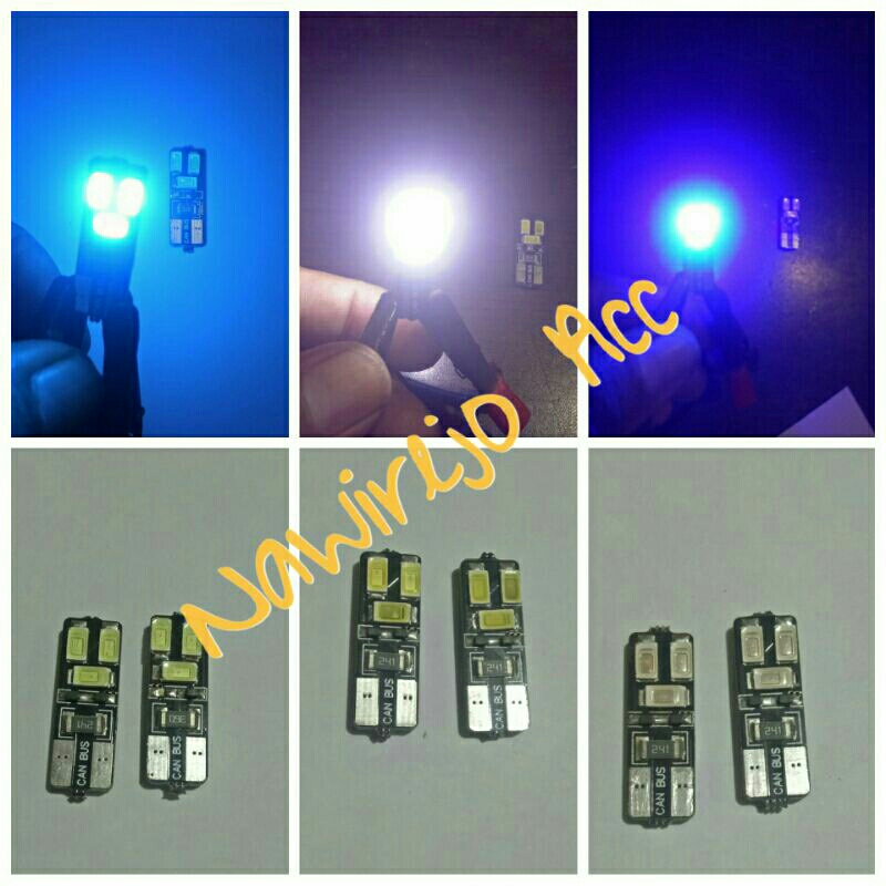 Lampu Led Senja T10 Super Terang 6 Mata 12 Volt Sepanjang