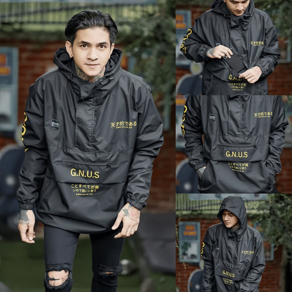 Produk Terkini Jaket Parasut Salvio Hexia XXL Casual Pria Waterproof TGB