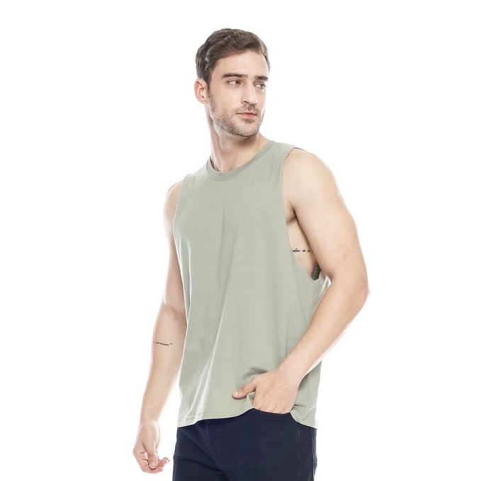 Kemasan Baru Muscle tees  Trunk tank  lekbong gym  singlet gym  Low Cut Gym  Low Cut Pria  Singlet p