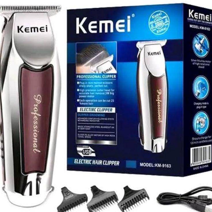 KODE IVT249 KEMEI KM9163 Model Wireless  Detailer Kemei  TRIMMER TURBO POWER MESIN CUKUR KEMEI 9163 