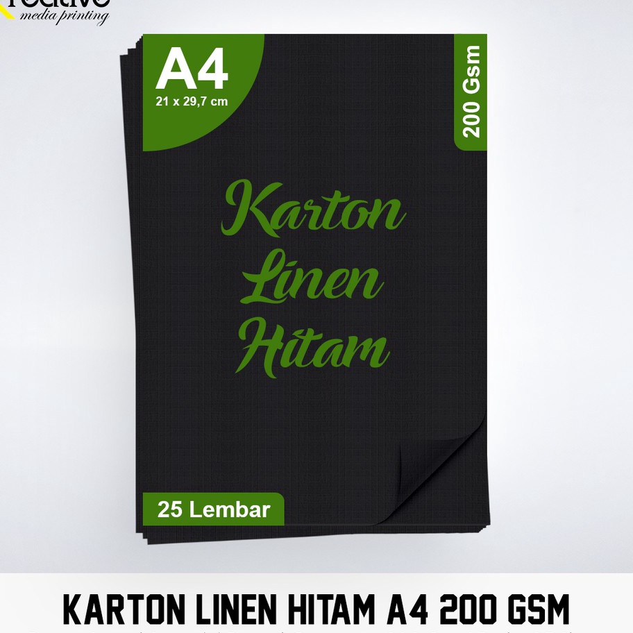 

Grosir Karton Linen Hitam A4 2 gsm 1 pack 25 lbr