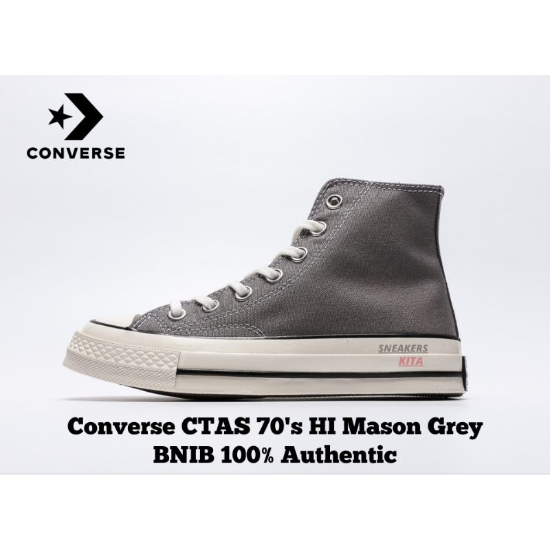 [BEST SELLER] Sepatu Converse 70s High Mason Grey 164946C BNIB 100% Authentic / Converse Chuck Taylo