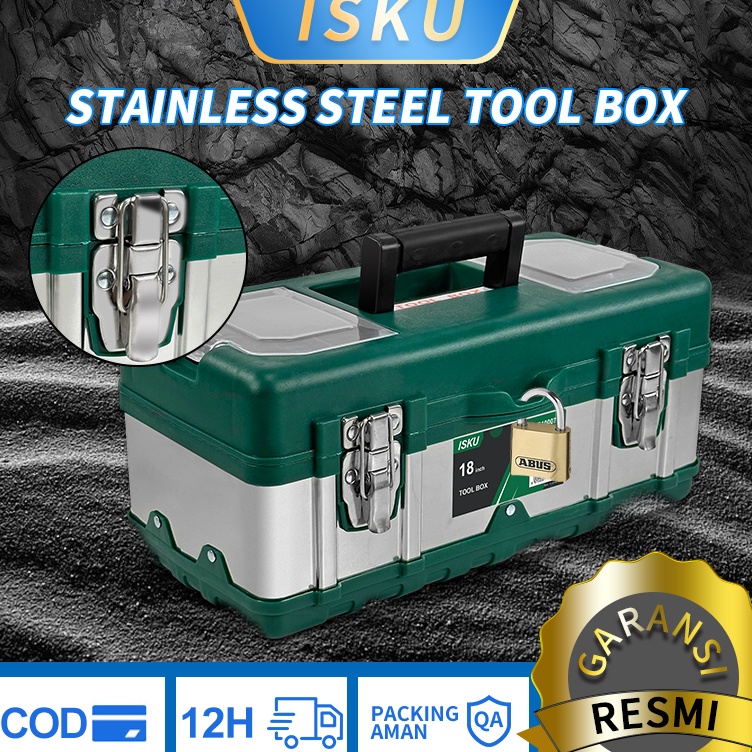 ISKU tool box besi 152 Inch Box kotak perkakas Besi Toolbox Metal Case Tool box besar Stainless Stee