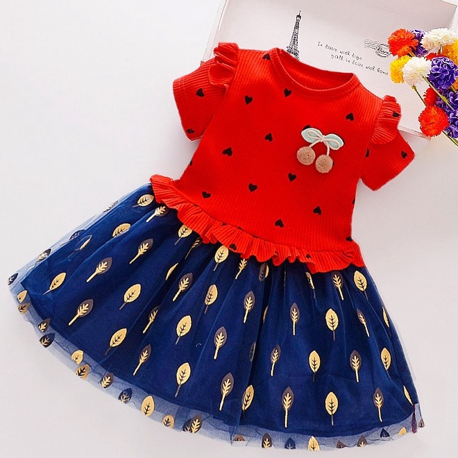 Kode MWH762 Bayi  2 TAHUN  Dress Ryu Jin  Dres Merah Putih Tutu Anak Perempuan Dres Pesta Fashion Ba