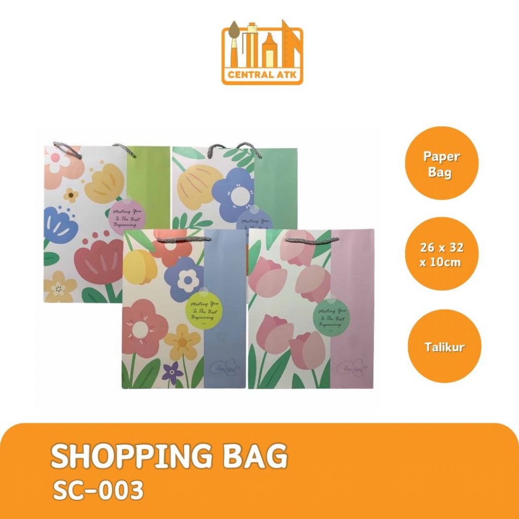 

SHOPPING BAG / PAPER BAG / TAS KERTAS MOTIF SIZE M SC-003M (1 PCS)