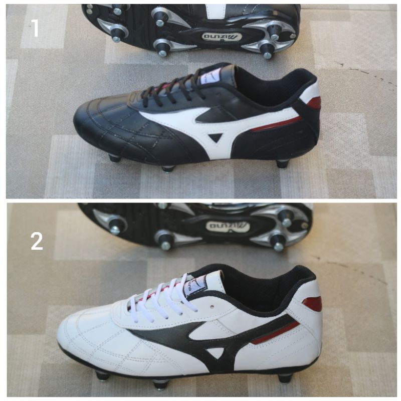 sepatu bola kukit sapi asli mizuno pul besi super kuat