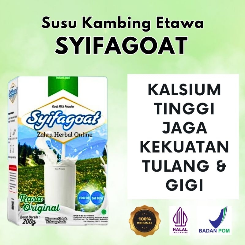 

ORIGINAL Susu Kambing Etawa SYIFAGOAT Bubuk Aneka Rasa Syifa Goat Susu Kambing Ettawa Susu Kambing Instant Susu Kambing Instan