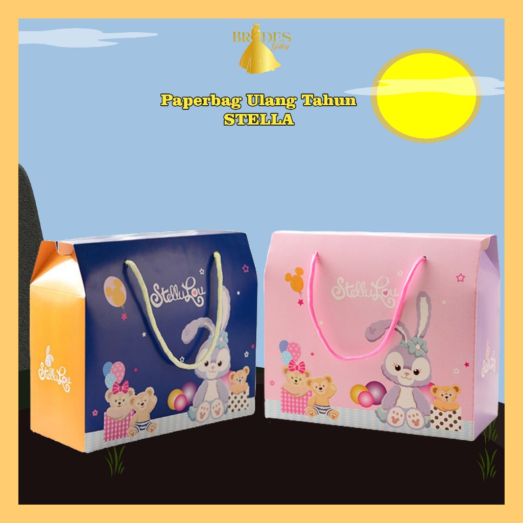 

BD Paperbag Ulang Tahun / Goodie Bag Ulang Tahun StellaLou / Tas Hadiah Sovenir Ulang Tahun PP07