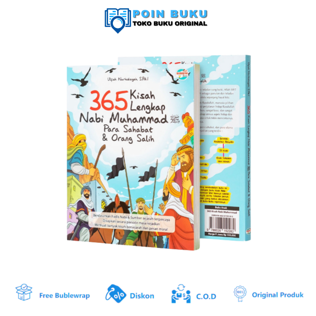 BUKU KISAH NABI ANAK ISLAMI 365 KISAH LENGKAP NABI MUHAMMAD PARA SAHABAT ORANG SALIH