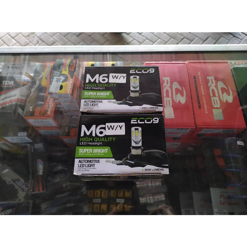 LAMPU DEPAN UTAMA KIPAS ECO9 M6 PUTIH KUNING