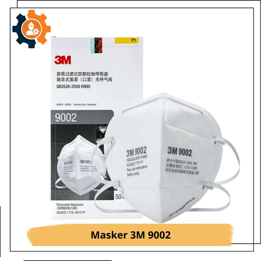 Masker 3M 9002 Original - Masker KN95 3M 9002 - Masker 3M Original 1 Box