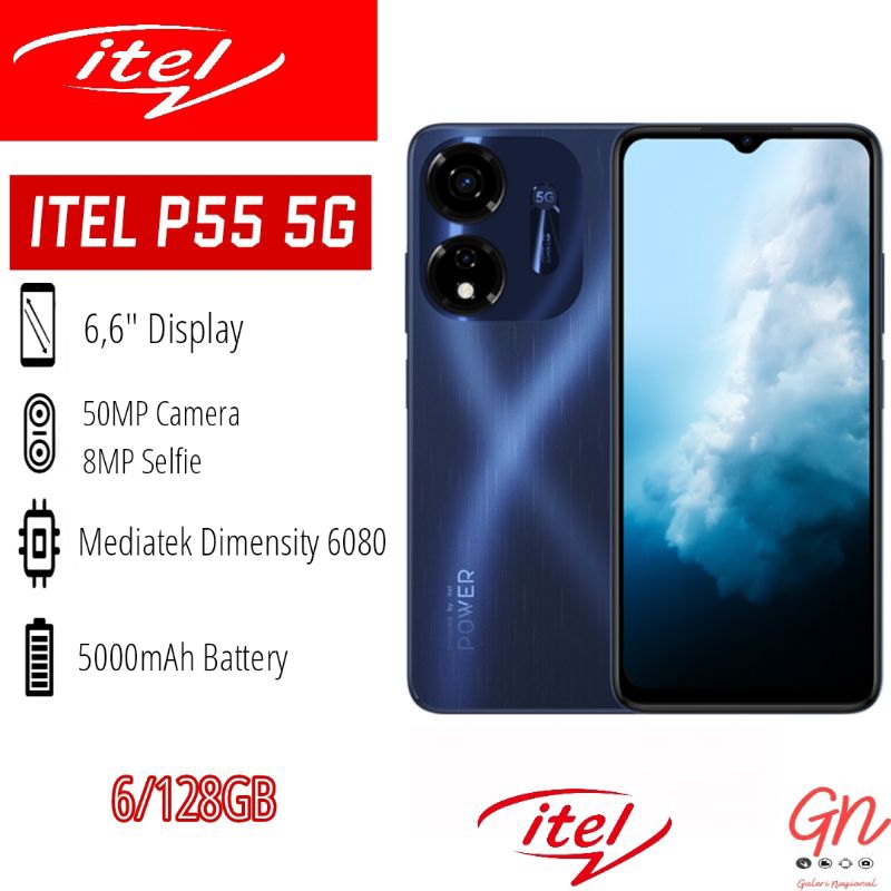 ITEL P55 5G 6/128GB GARANSI RESMI
