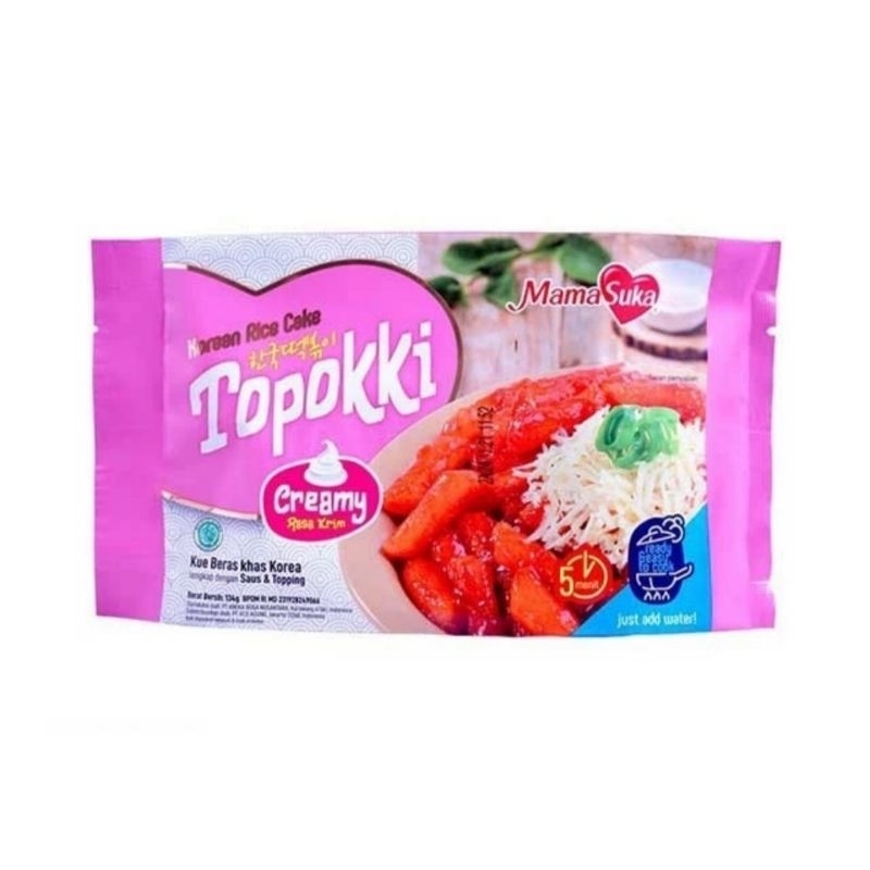 

Topokki korean mama suka original 134 gram spicy dan creamy