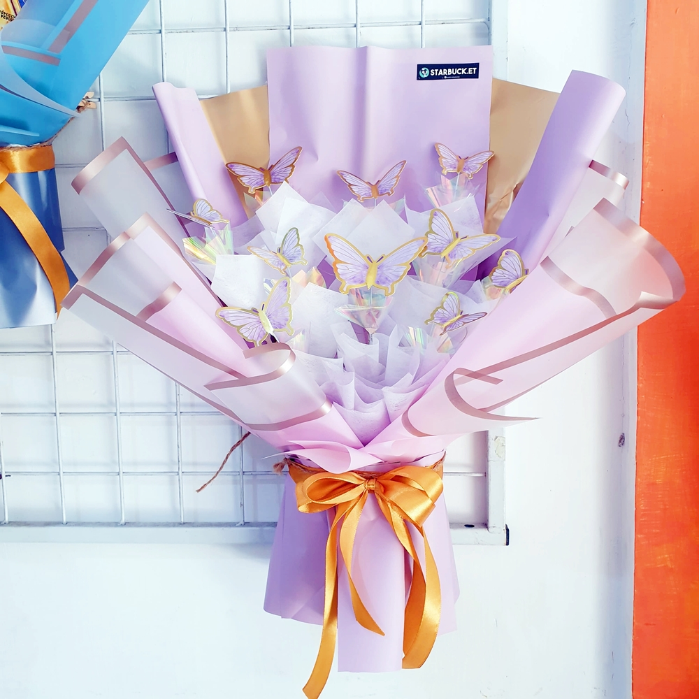 Buket Kupu-Kupu Viral LED Besar Butterfly Bouquet