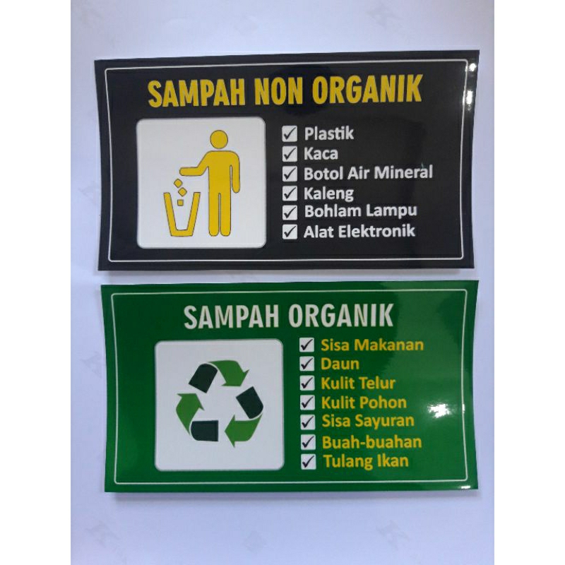 

Stiker sampah organik dan stiker sampah non organik