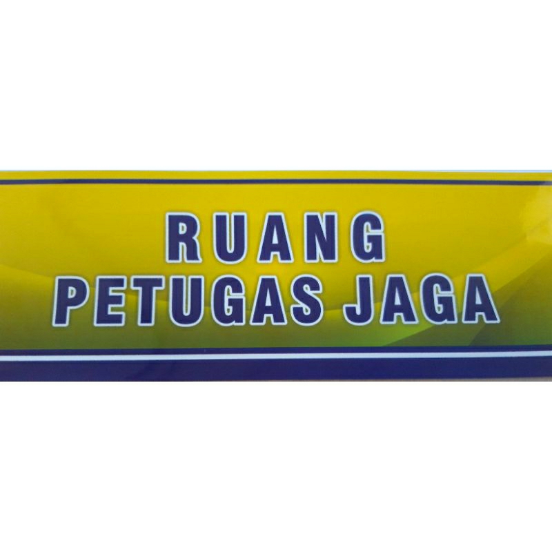 

Stiker Ruang Petugas Jaga dan Stiker Ruang Periksa