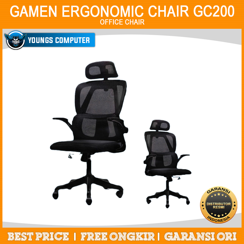 GAMEN GC200 - Office Chair Ergonomic Premium Quality 3D Lumba Support
