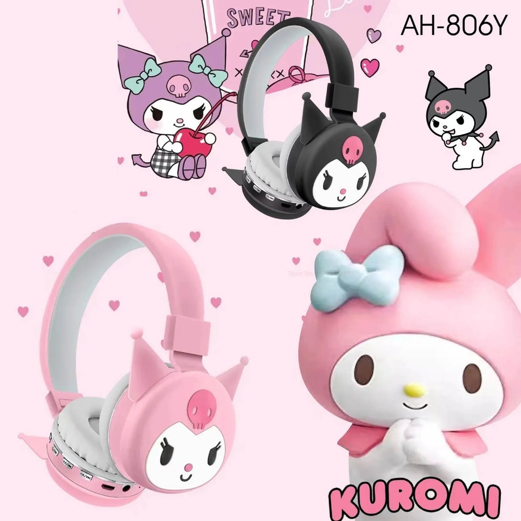 HEADPHONE BANDO BLUETOOTH/WIRELESS KARAKTER/ SUPERMARIO / DONALD /MICKEY BAHAN KARET LENTUR