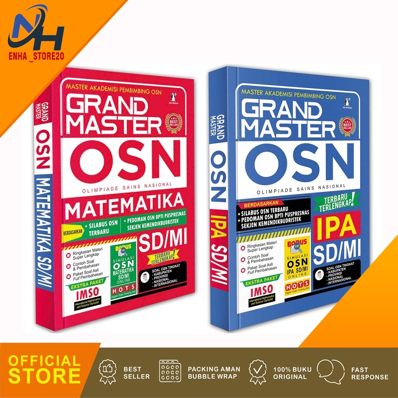 Grand Master OSN Matematika & IPA SD MI Buku KSN OSN KSM Matematika IPA SD MI Full Latihan Soal Mate