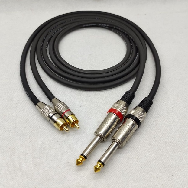 Kabel Audio Mixer Jack Akai 6,5 Male To RCA Male Kabel Canare 2-3 Meter