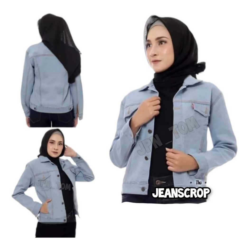 TERBARU Jaket Jeans Wanita Crop Polos Baby Pink Jacket Denim Cewek Cropt Pink Muda Jins Slimfit