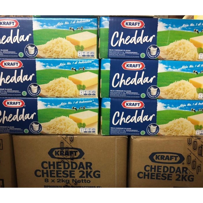 

Termurah Keju kraft cheddar kemasan 2kg