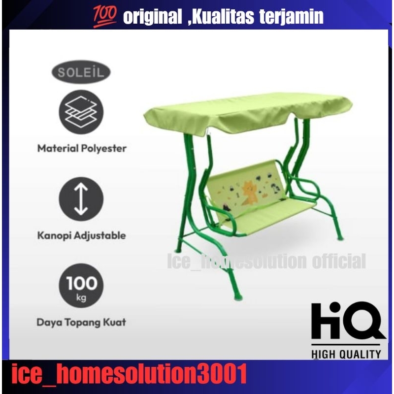 Soleil Kursi Ayun Anak - Hijau/pink/kursi Ayun anak/ayunan anak