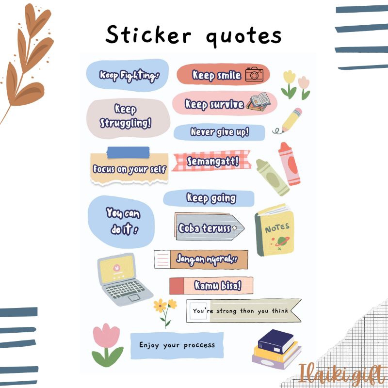 

sticker quotes/ sticker for rewards/ sticker for gift