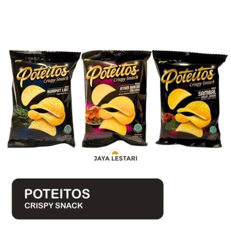 

Poteitos Crispy Snack (12g) (3 Varian Rasa)