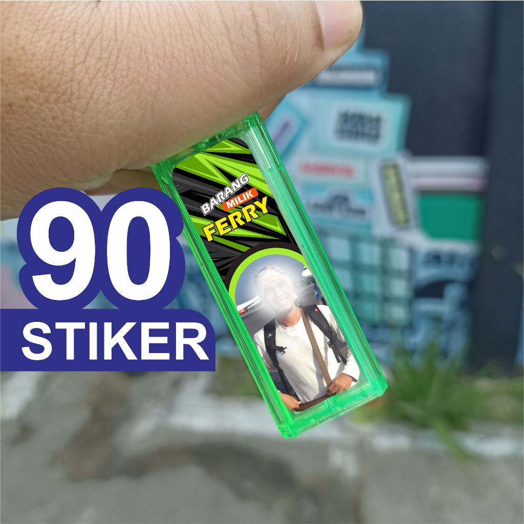 

Stiker untuk korek (custom nama + foto) edisi 2