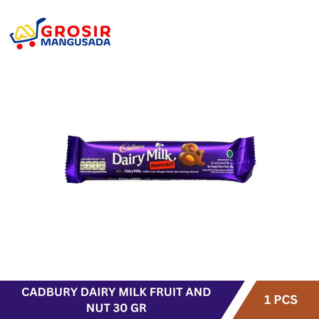 

Cadbury Chocolate Dairy Milk Fruit and Nut 30gr