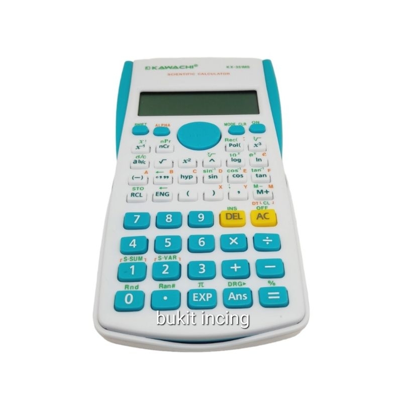 

Kalkulator Sekolah Scientific Kawachi KX 351 dengan Batre A3 - 10 Digit, 240 Stp, Display Besar, Scentific, Daya Batre A3