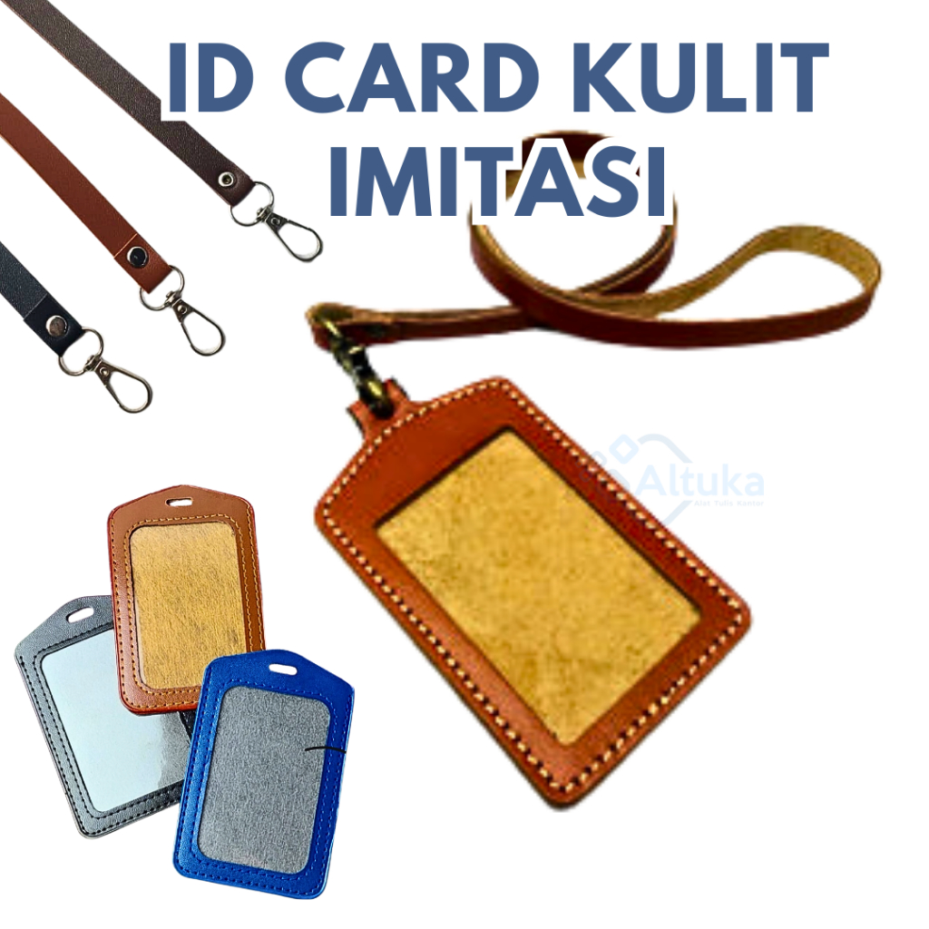 

Name Tag Kulit / Id Card / Id Card Holder Kulit / Gantungan Nama ID Card Kulit Imitasi