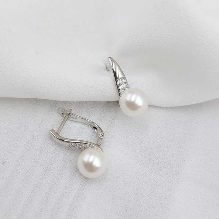 Xuping Anting Jepit Wanita Motif Mutiara 719