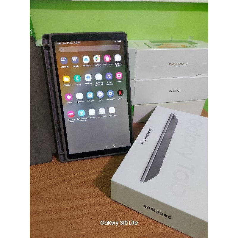 (Second) Tablet Samsung A7 lite 4G LTE 3/32 Fullset original Mulus Likenew siap pakai