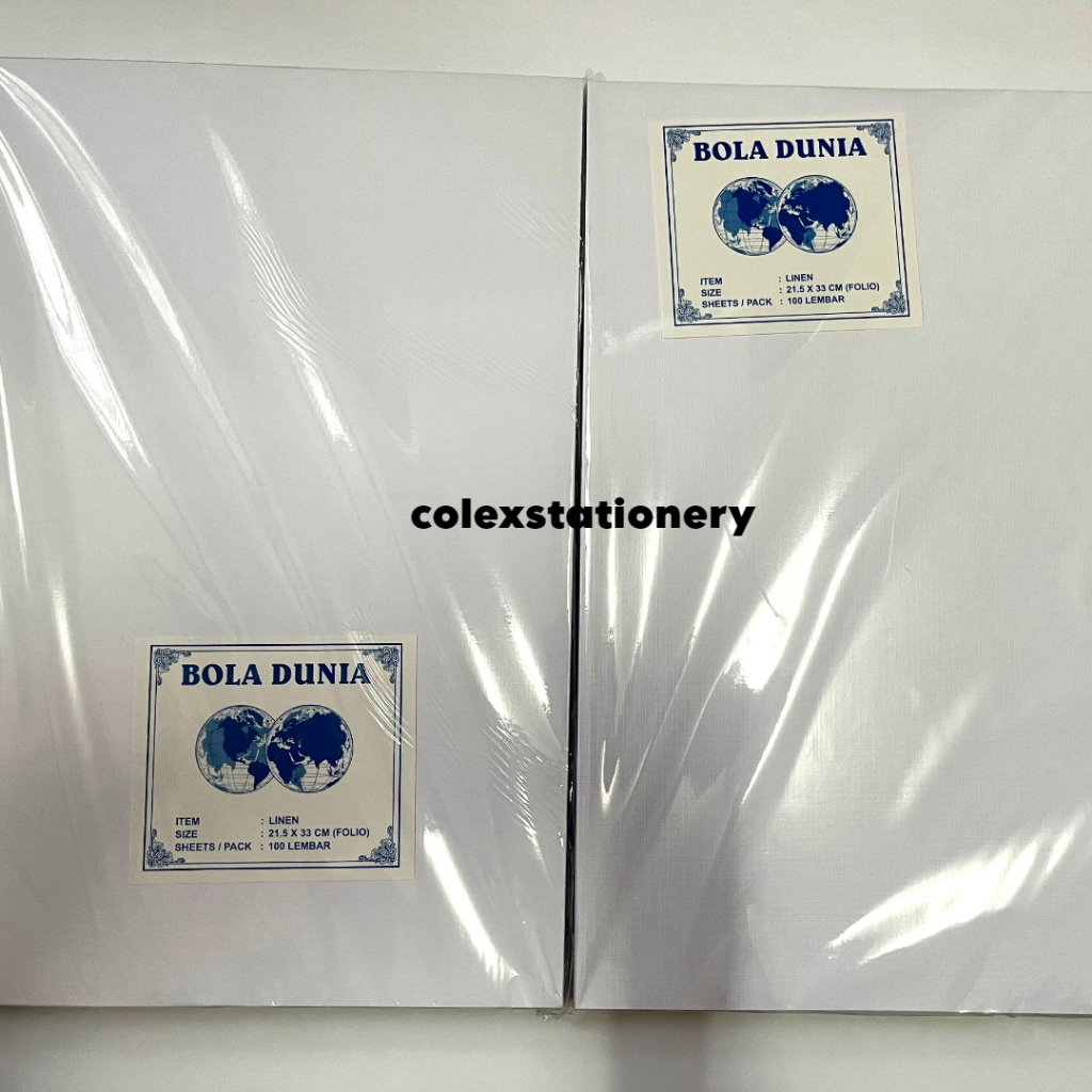 

[1 BUNGKUS] Kertas Linen Warna Putih / Kertas Sertifikat Linen Ukuran Panjang Folio Isi 100 Lembar