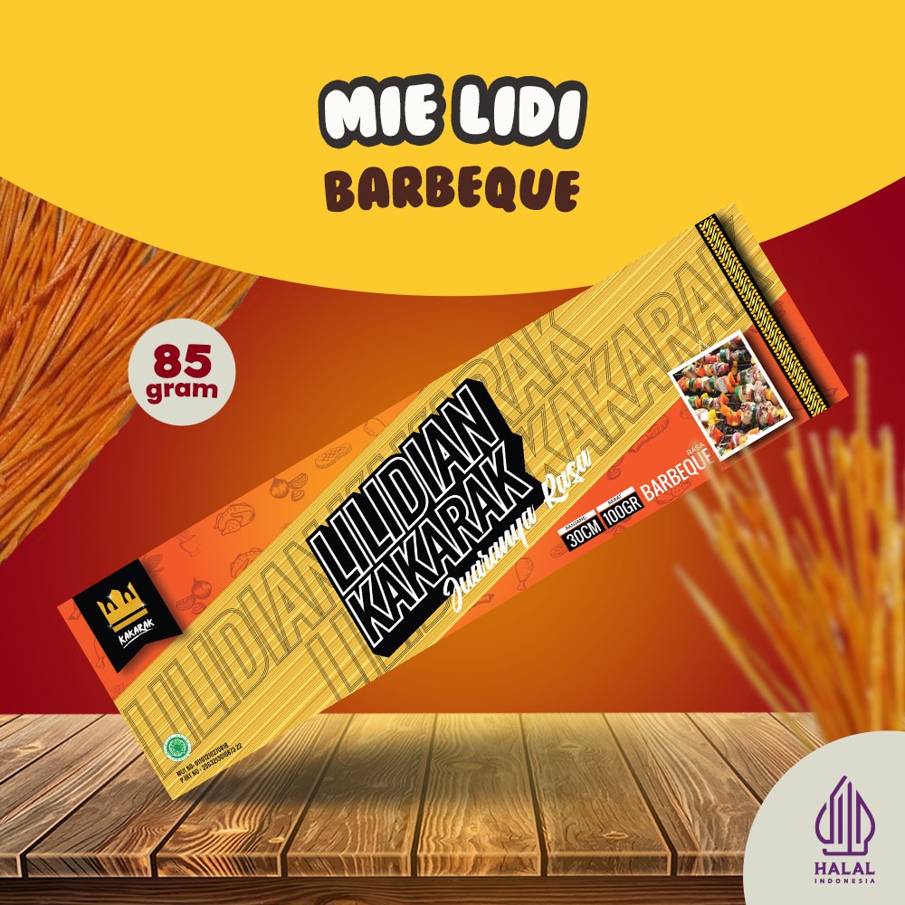 

Kakarak - Lilidian Mie Lidi Cemilan Panjang 30CM Rasa Barbeque - 85gr