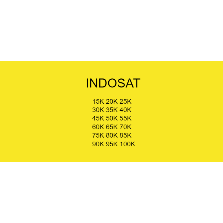 INDOSAT PULSA TF 15K-100K