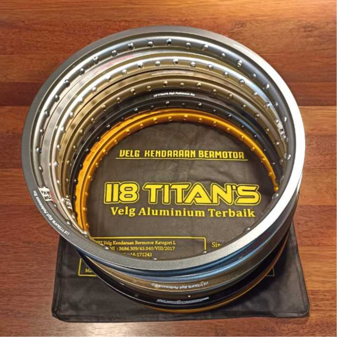 ALLOY TITANS 160 RING 18 KULIT JERUK/SANDBRUSH SILVER/BLACK/TITANIUM/GOLD 160X18