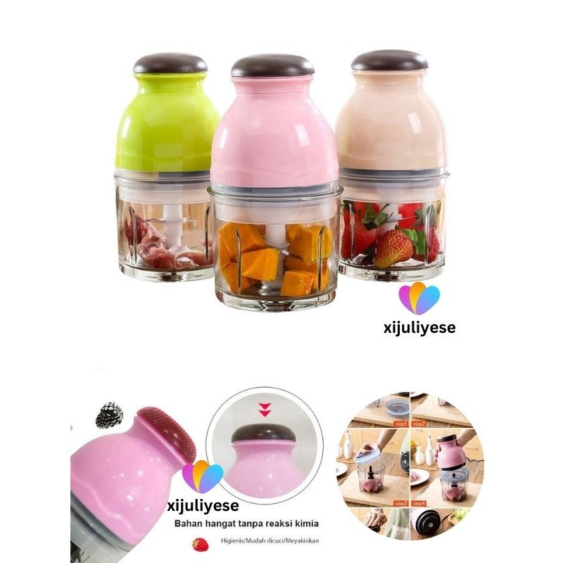 Xijuliyese Blender Portable Mini Capsule Blender Quatre / Blender Bumbu Daging Daging Kapsul Blender