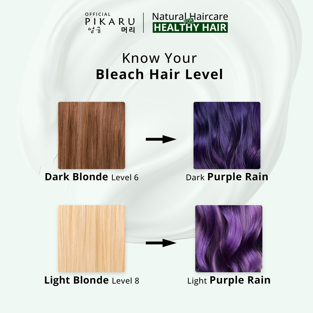 Pikaru Keratin Color - Purple Rain - cat pewarna rambut / Warna Tahan Lama / tidak perlu bleaching lagi / semi permanen / kore style viral  / ungu